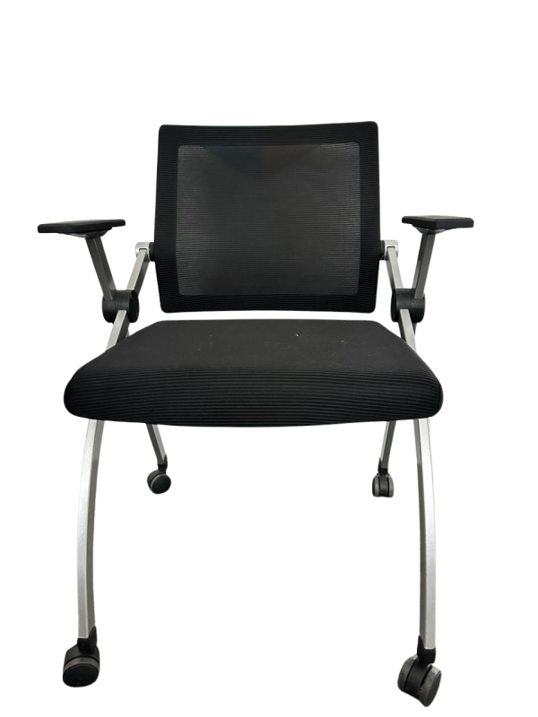 CWS Stackable Study Chair with Castor (Black)