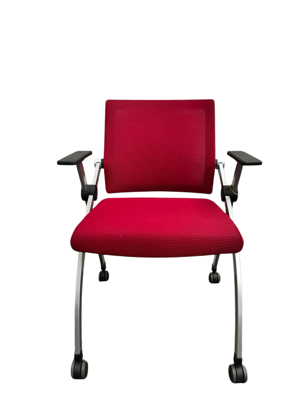CWS Stackable Study Chair with Castor (Red)